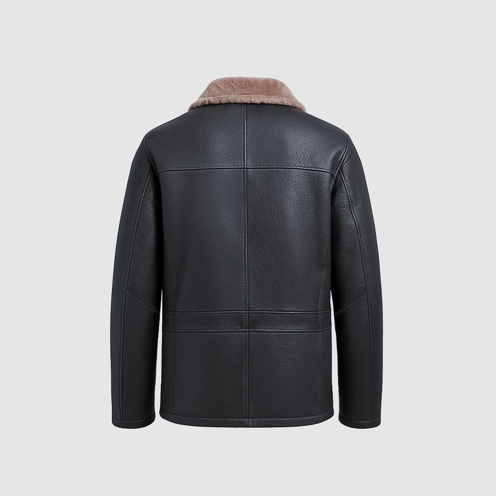 Erkek Kürklü Deri Mont [810065]