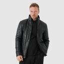 Men Collar Captain Leather Jacket [810022]