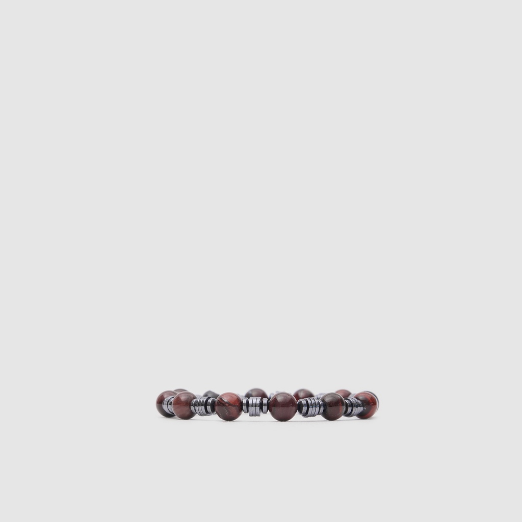 Men Tiger Eye Natural Stone Wristband [910059]