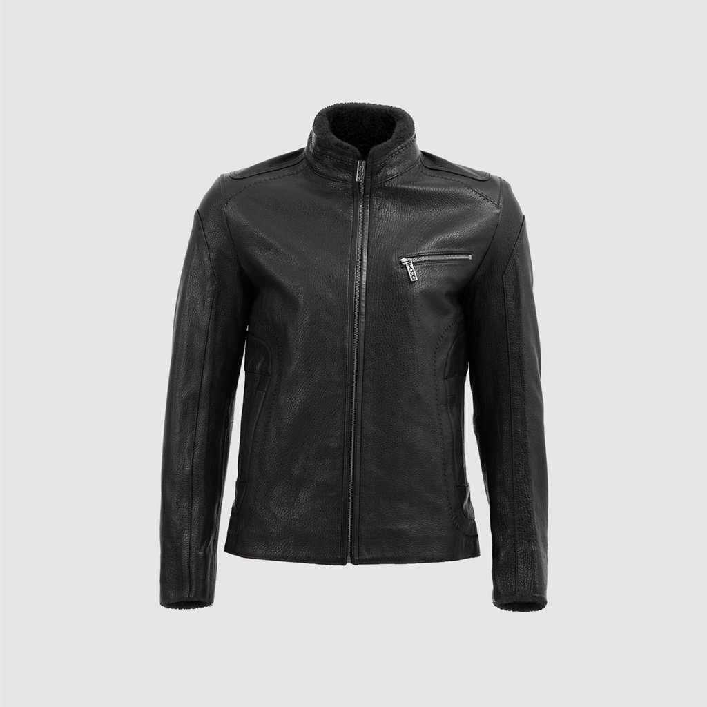 Erkek Kürklü Deri Mont [810064]