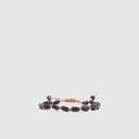 Unisex Hematite Natural Stone Wristband [910066]